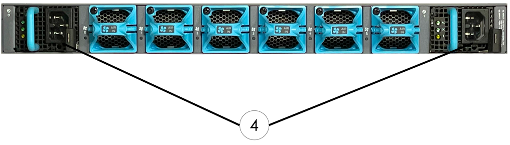 Juniper QFX5130 High-Bandwidth Ethernet Data Switch (Rear View)