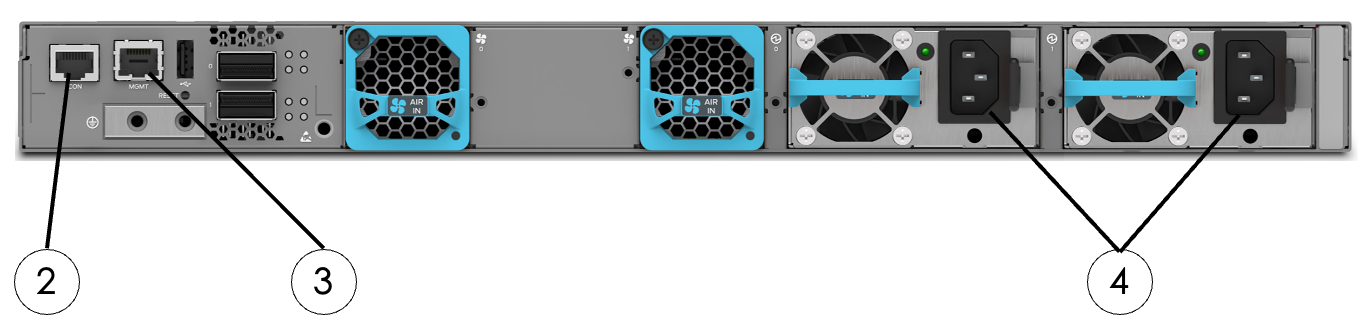Juniper EX series Access Switch (rear view)