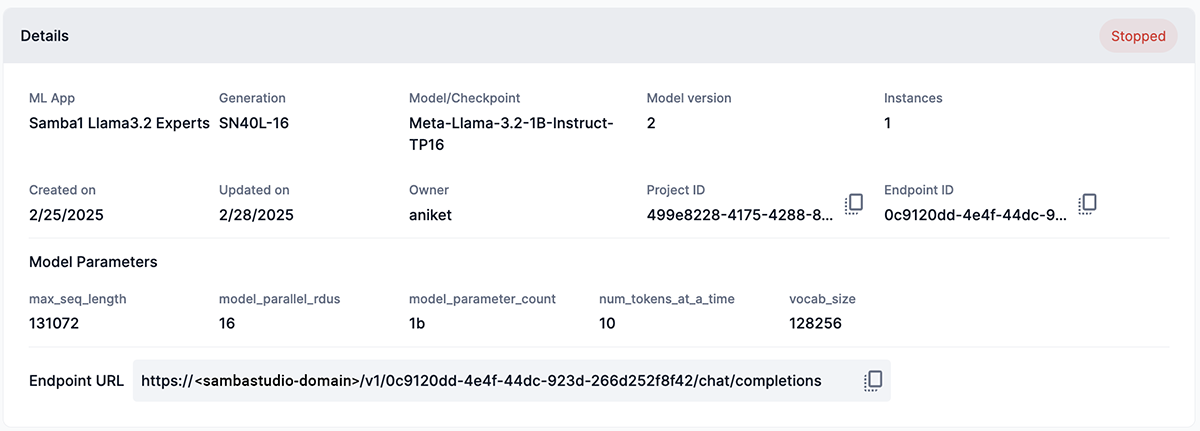 Endpoint window for OpenAI APIs