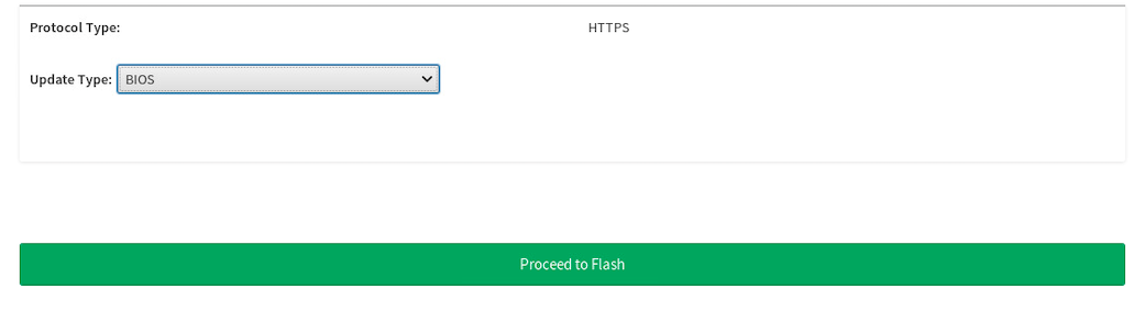 Proceed to Flash button