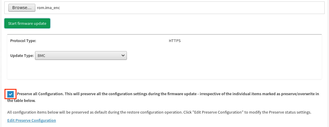 Preserve all Configuration